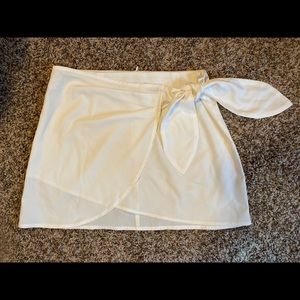 White wrap skirt